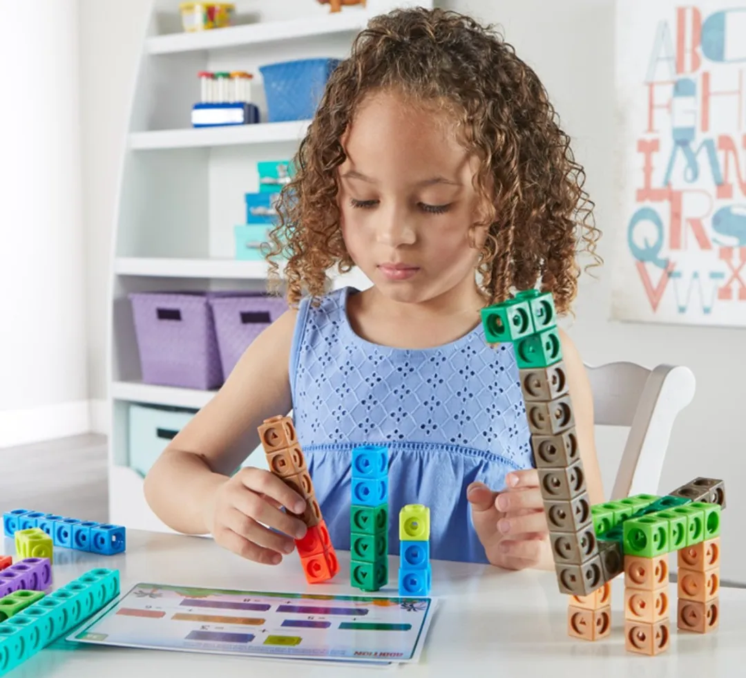 Learning Resources MathLink Cubes Rekenen Activiteiten Set Dino Time - 1 Stuk