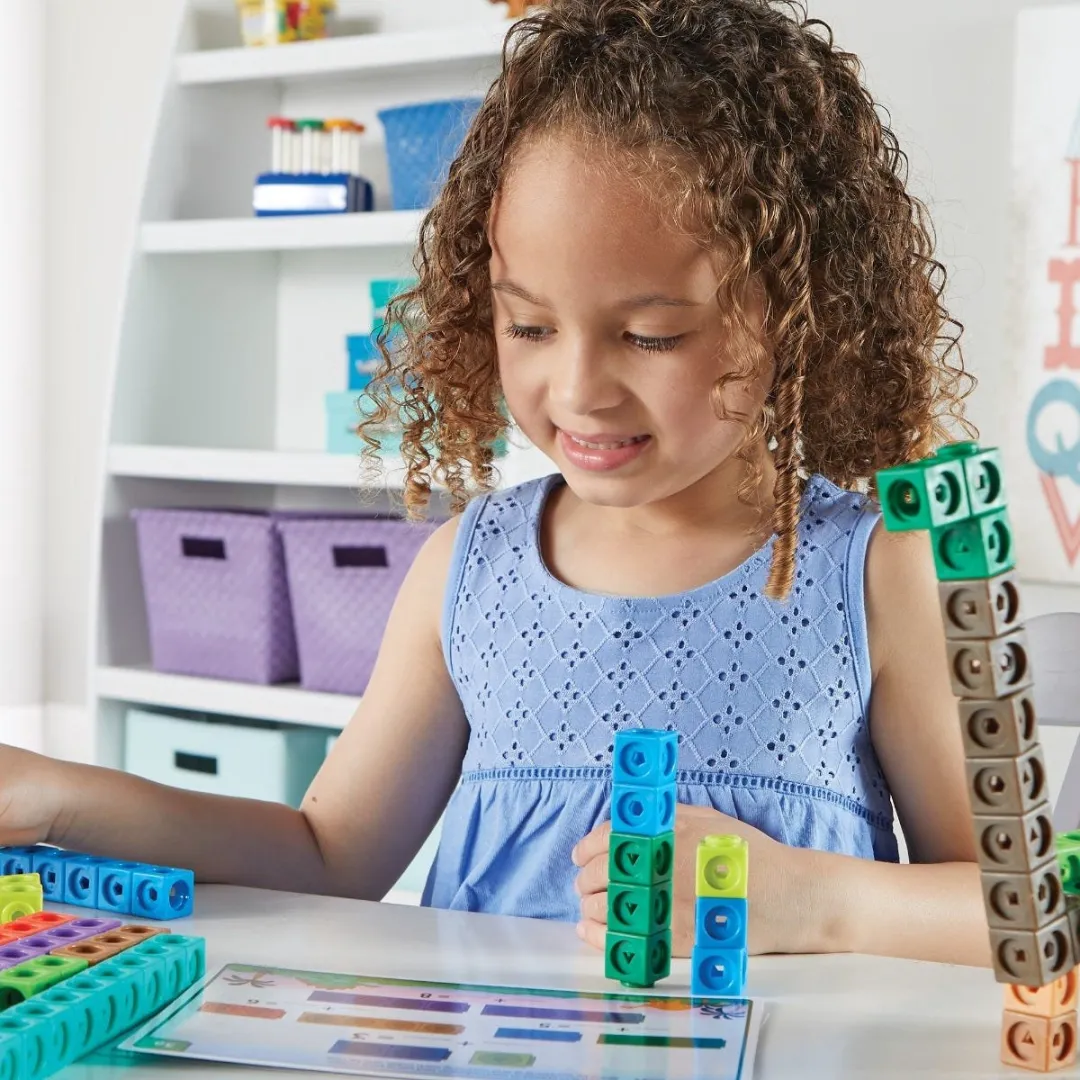 Learning Resources MathLink Cubes Rekenen Activiteiten Set Dino Time - 1 Stuk