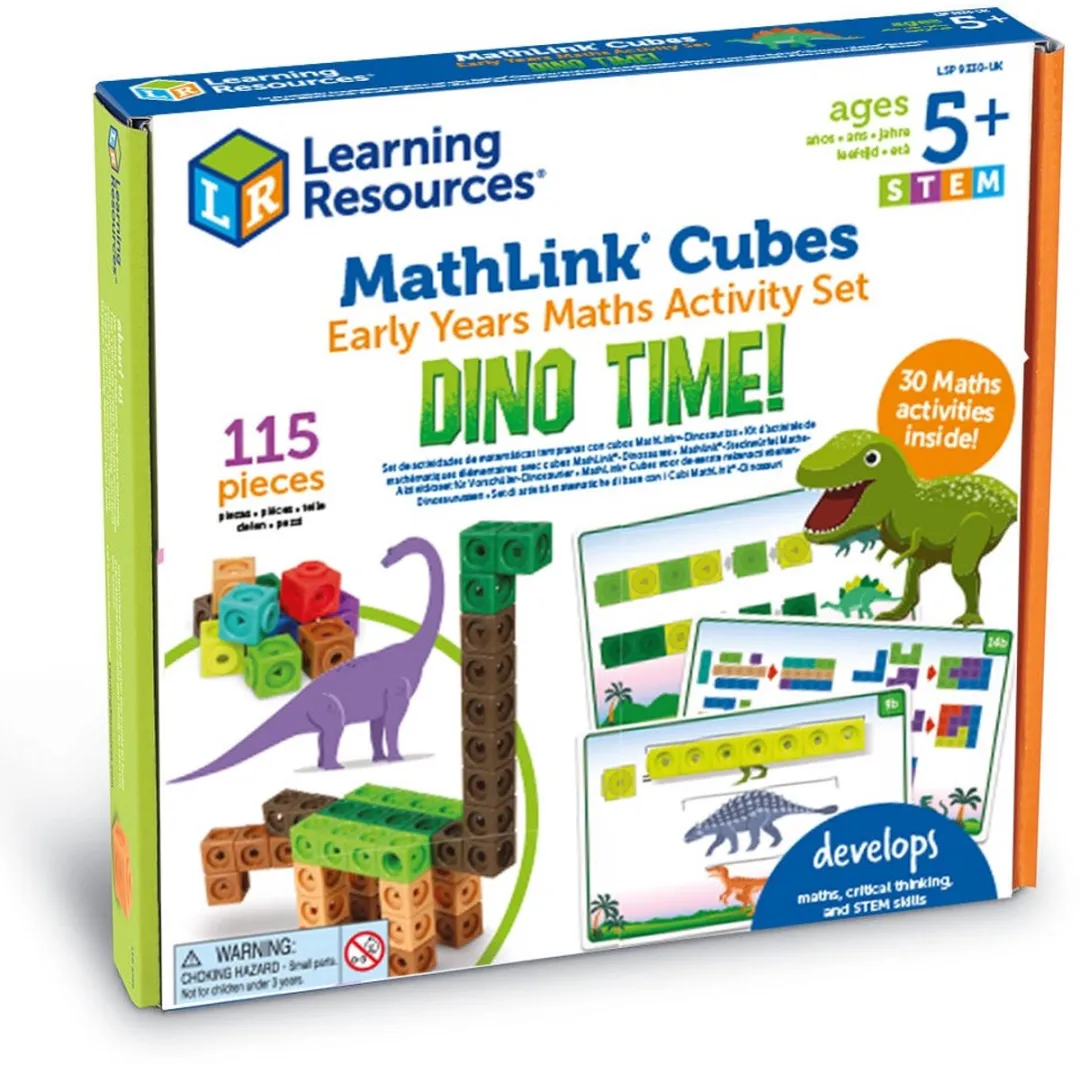 Learning Resources MathLink Cubes Rekenen Activiteiten Set Dino Time