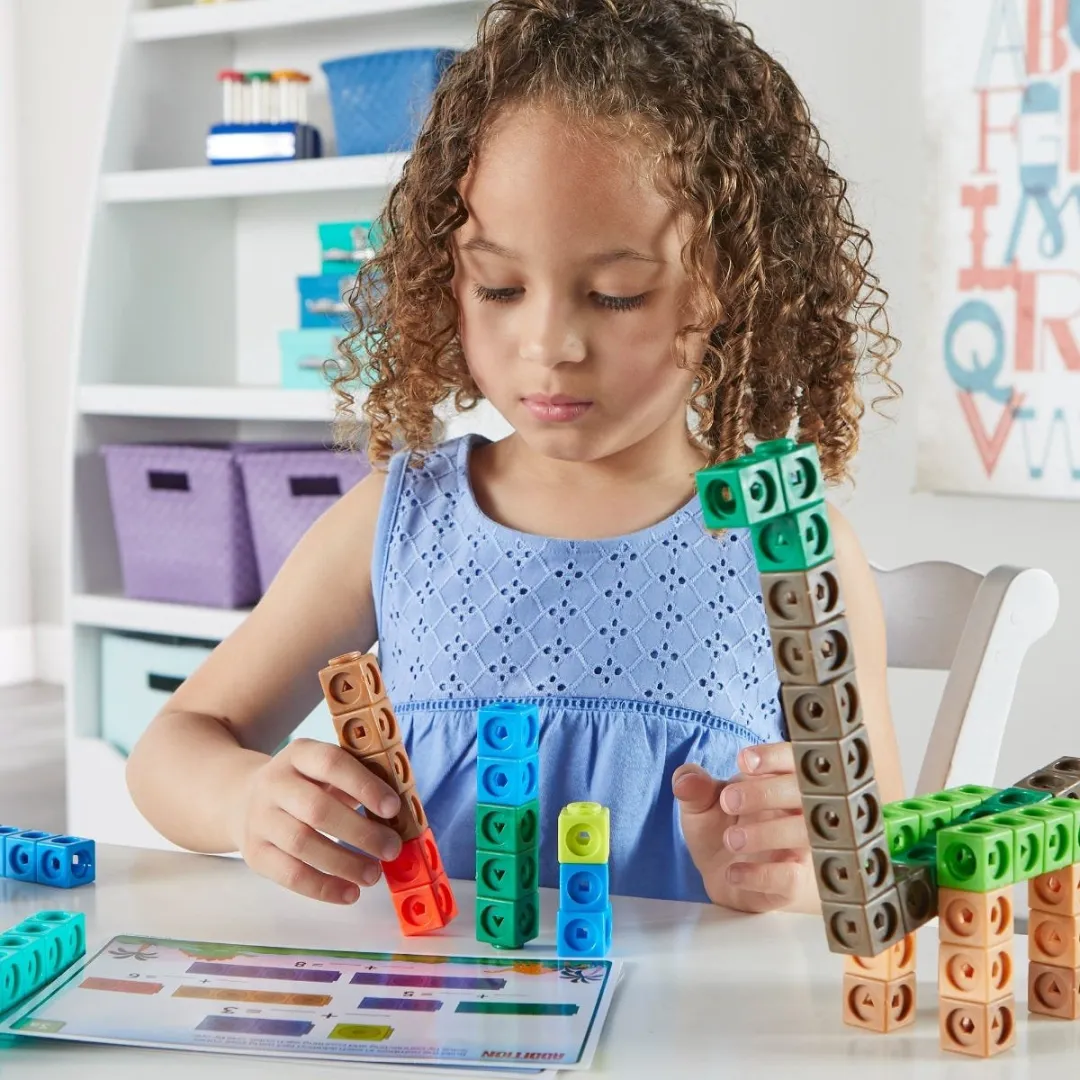 Learning Resources MathLink Cubes Rekenen Activiteiten Set Dino Time - 1 Stuk