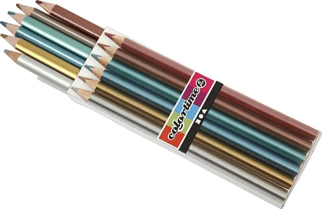 Colortime Metallic Kleurpotloden 6 Stuks - 3mm - Multicolor
