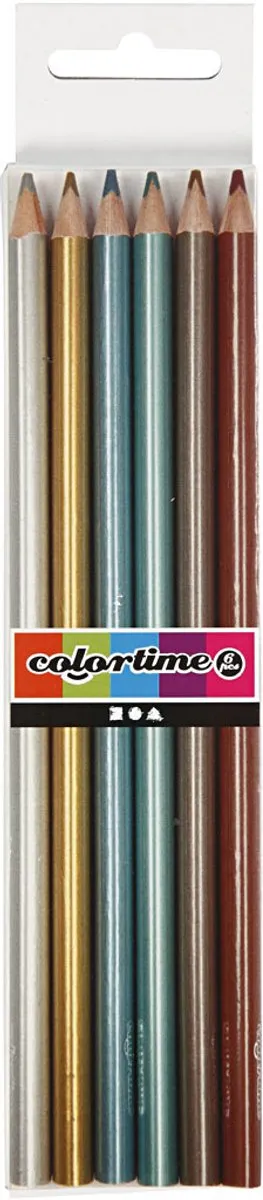 Colortime Metallic Kleurpotloden 6 Stuks - 3mm - Multicolor