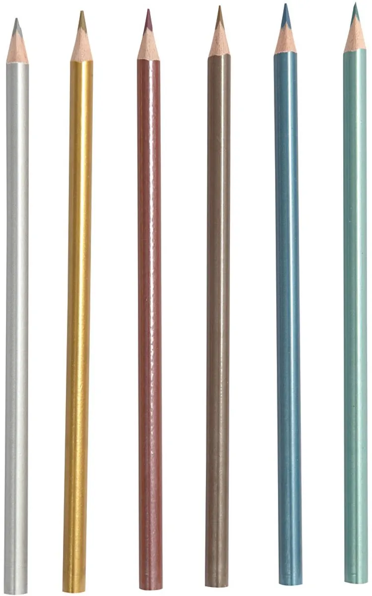 Colortime Metallic Kleurpotloden 6 Stuks - 3mm - Multicolor