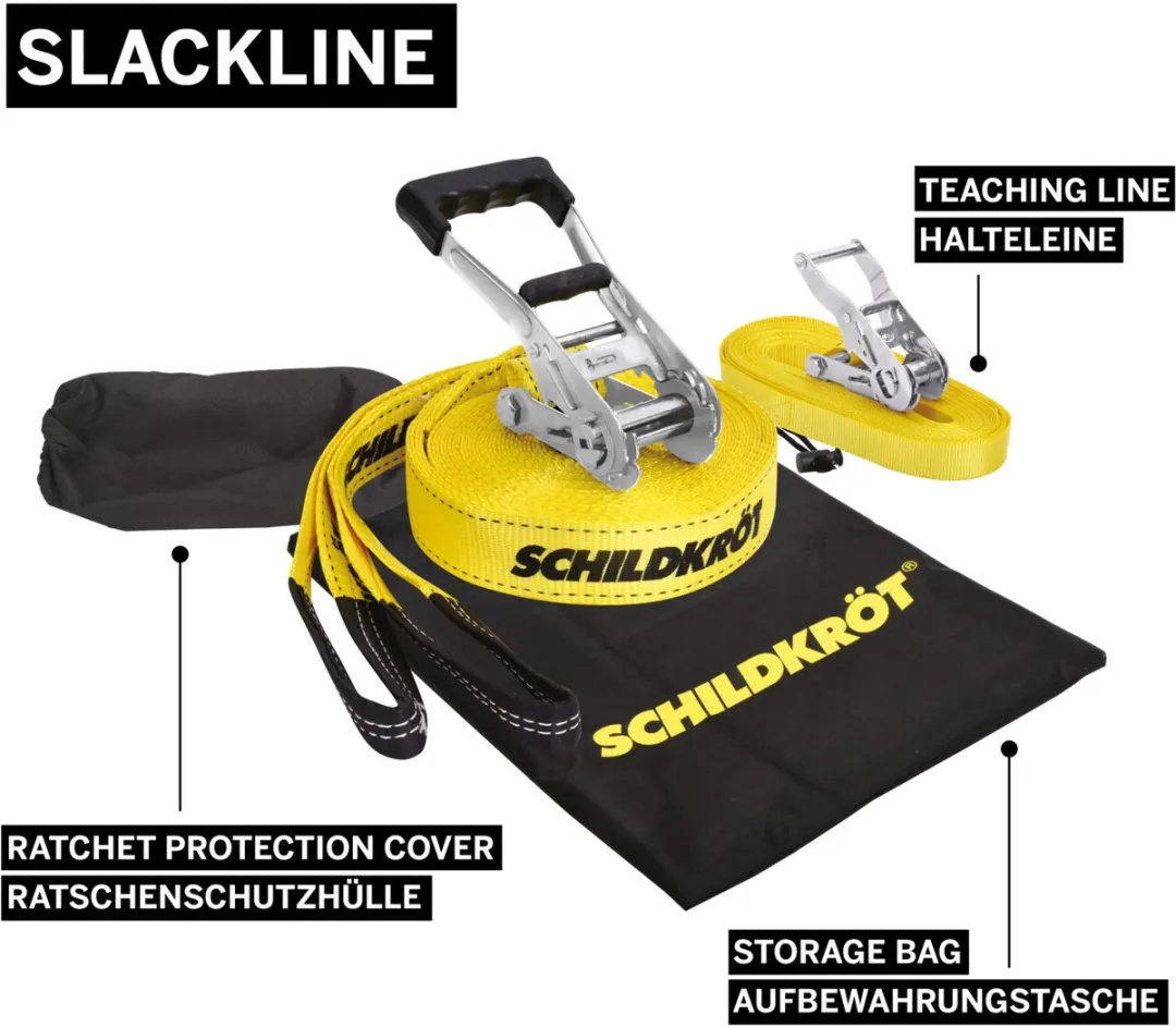 Schildkröt Slackline 15m - Geel