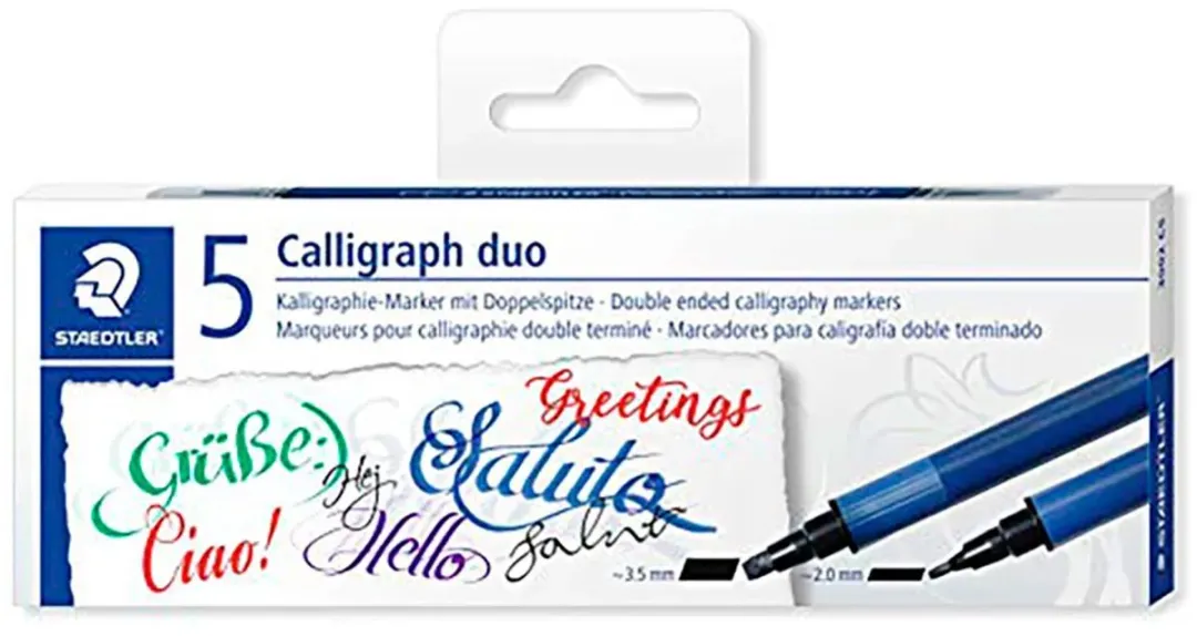 STAEDTLER Design Journey Calligraph Duo 3002 - 5 Kleuren