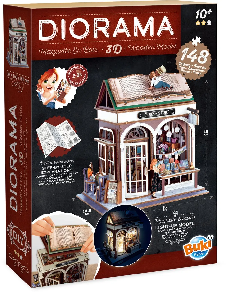 Buki France Bibliotheek Diorama Modelbouwpakket