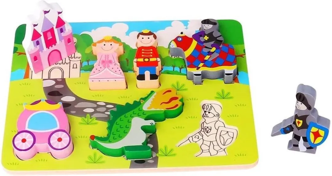 Tooky Toy Prinses Junior Vormenpuzzel 7 Stuks