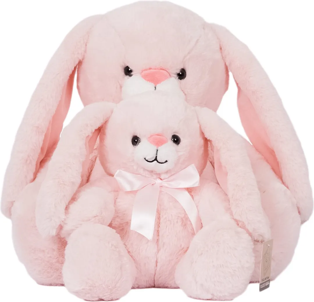 PIA Soft Toys Kyra Konijn Pluche - Roze - 2 Stuks