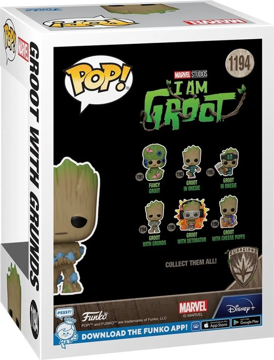 Funko Pop! Guardians of the Galaxy I am Groot - Groot with Grunds