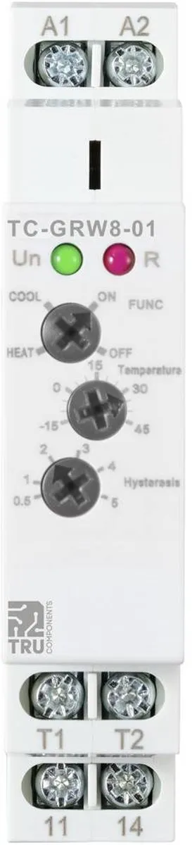Tru Components TC-GRW8-01 Temperatuurregelaar NTC -15 tot 45°C - 16A