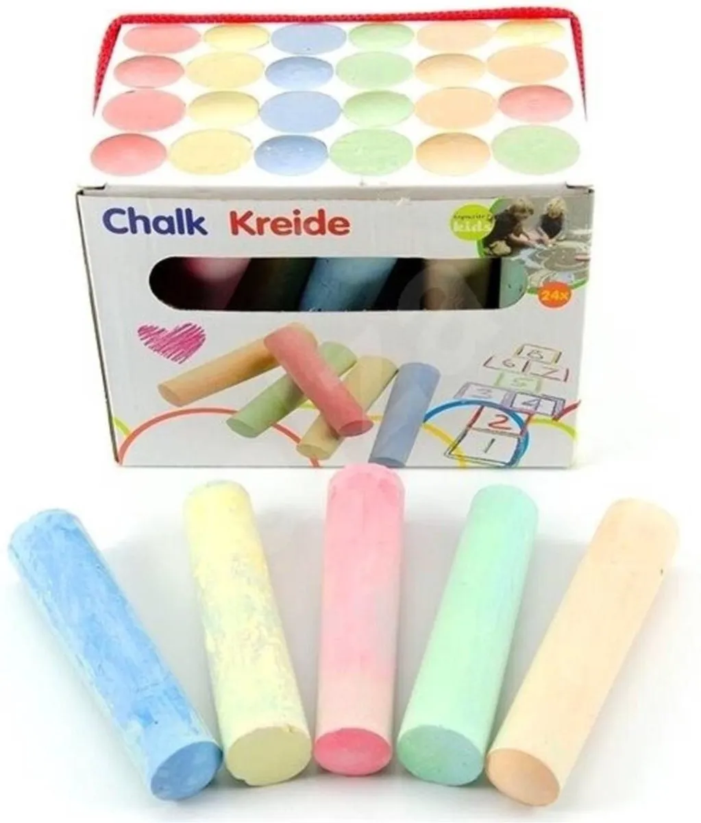 Eddy Toys Stoepkrijt Multicolor - 24 Stuks