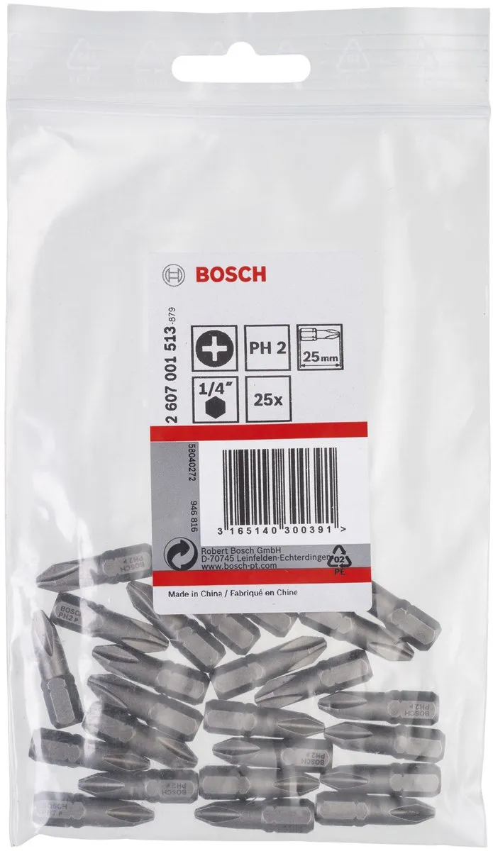 Bosch Bit PH 2 25mm - 25 Stuks