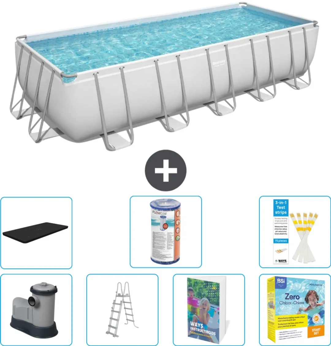 Bestway Power Steel Zwembad 640x274x132cm