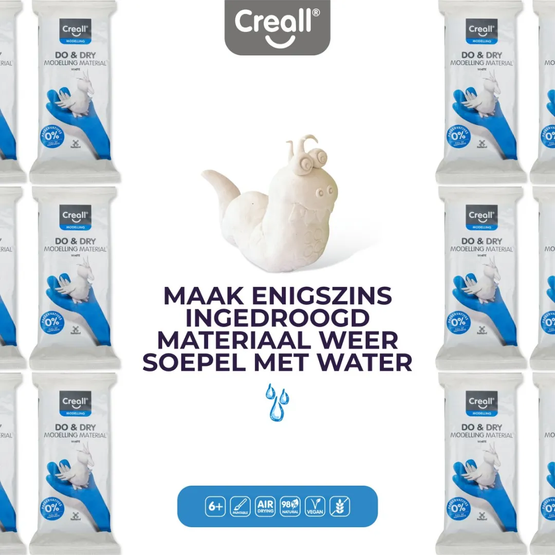 Creall Do & Dry Luchtdrogende Klei Wit - 12 Stuks