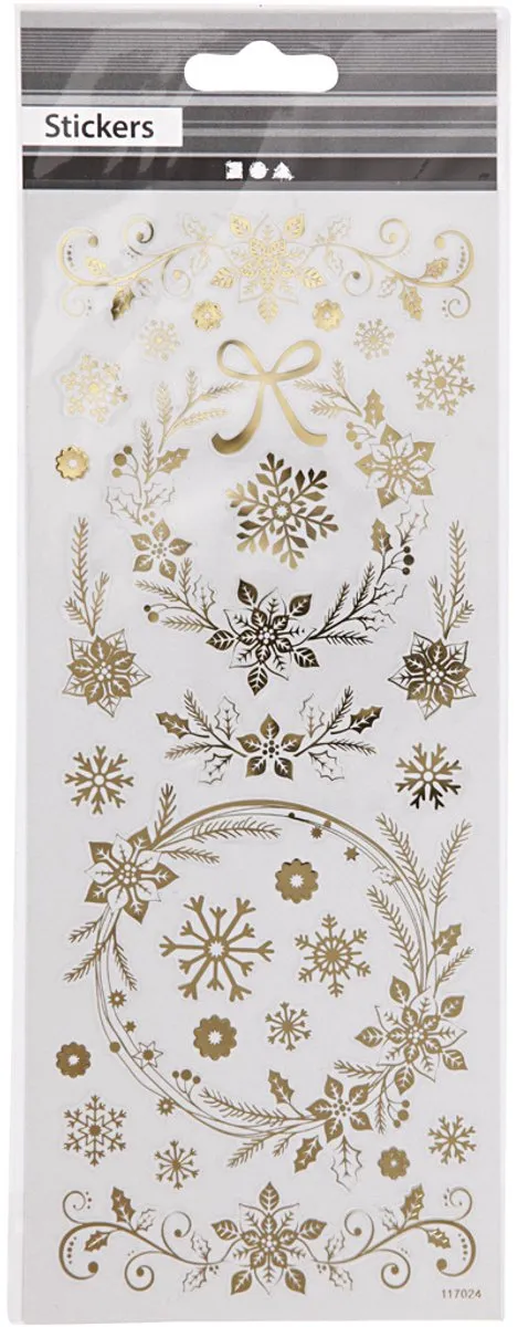 Creativ Company Sneeuwvlokken Stickers - 29 Stuks Goud