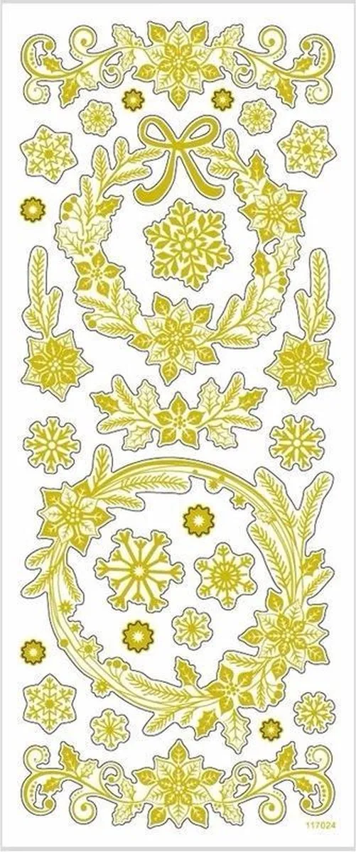 Creativ Company Sneeuwvlokken Stickers - 29 Stuks Goud