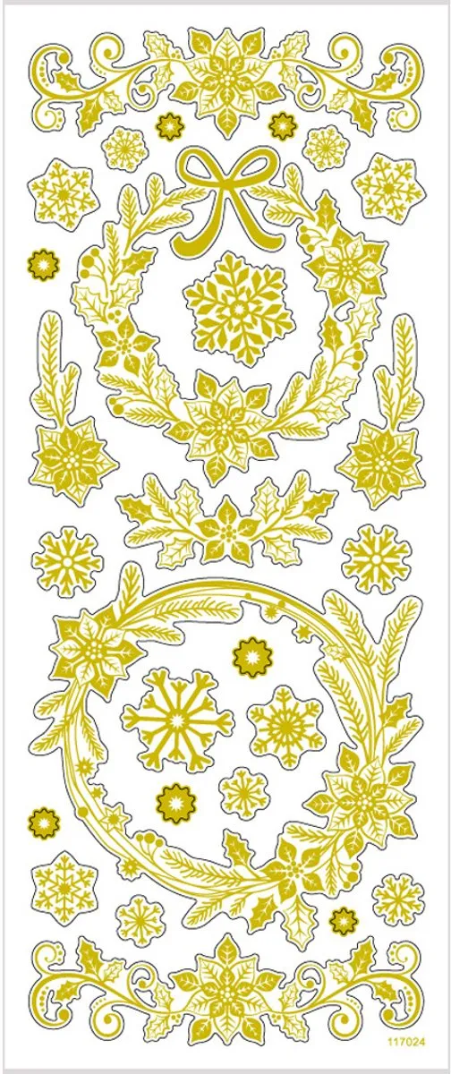 Creativ Company Sneeuwvlokken Stickers - 29 Stuks Goud