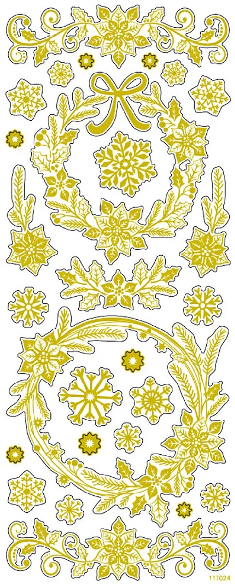 Creativ Company Sneeuwvlokken Stickers - 29 Stuks Goud