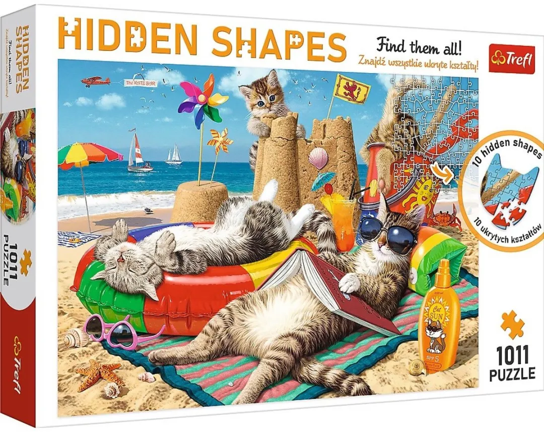 Trefl Hidden Shapes Katten Vakantie Puzzel 1000 Stuks