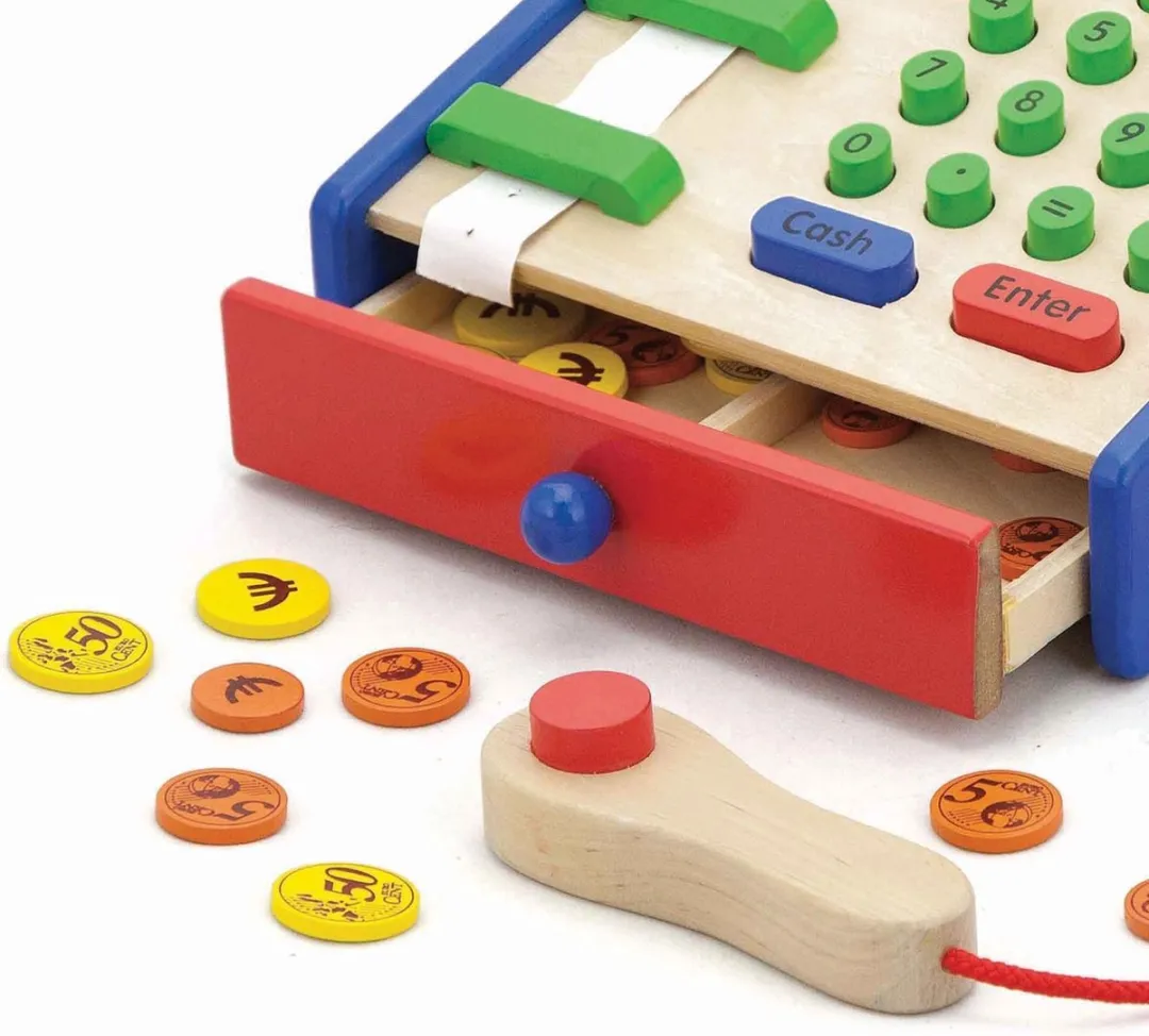 New Classic Toys Viga Kassa - Houten Speelgoedkassa
