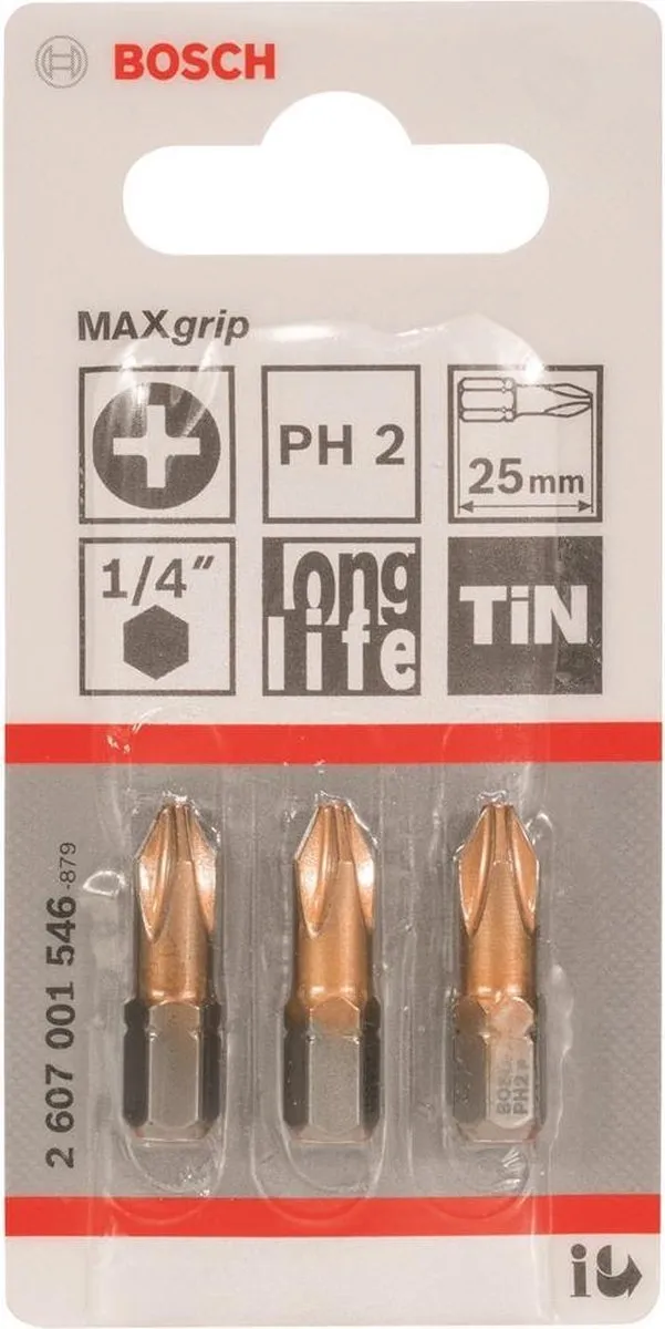 Bosch Bit Max Grip PH 2 25mm - 2607001546