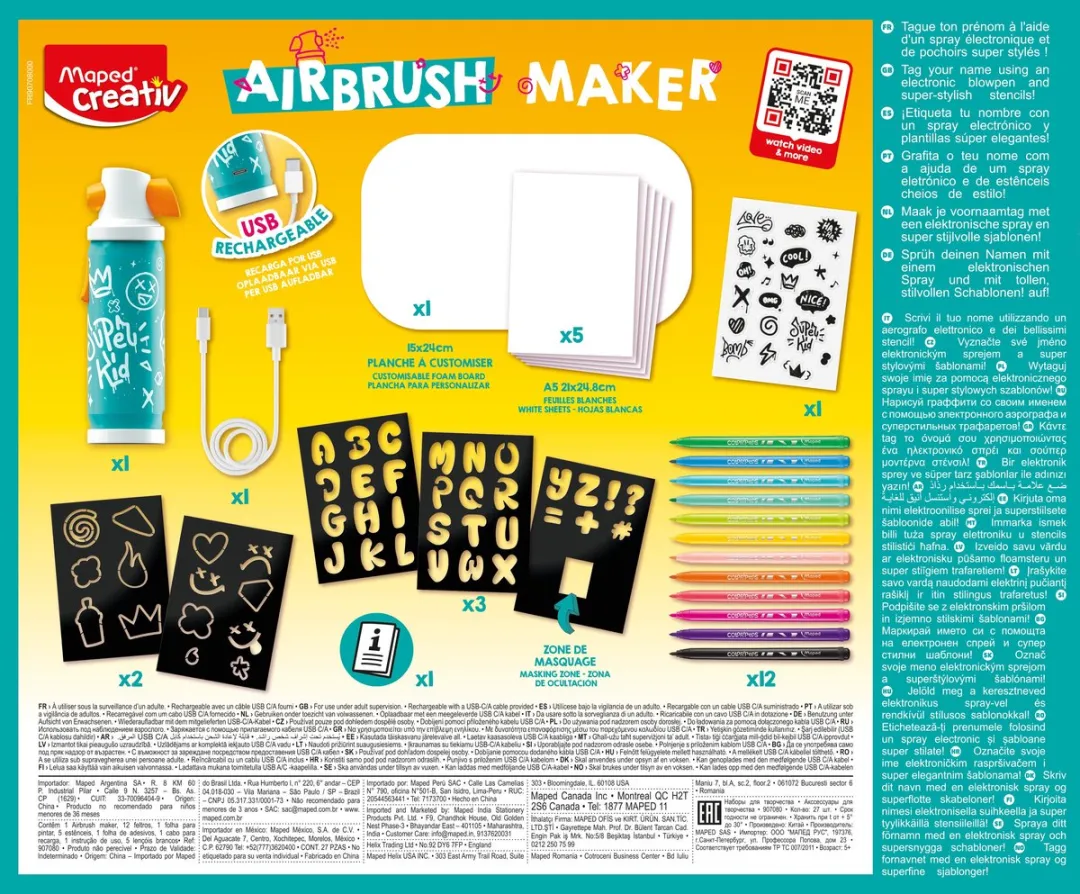 Maped Airbrush Maker 26-delig - Multicolor