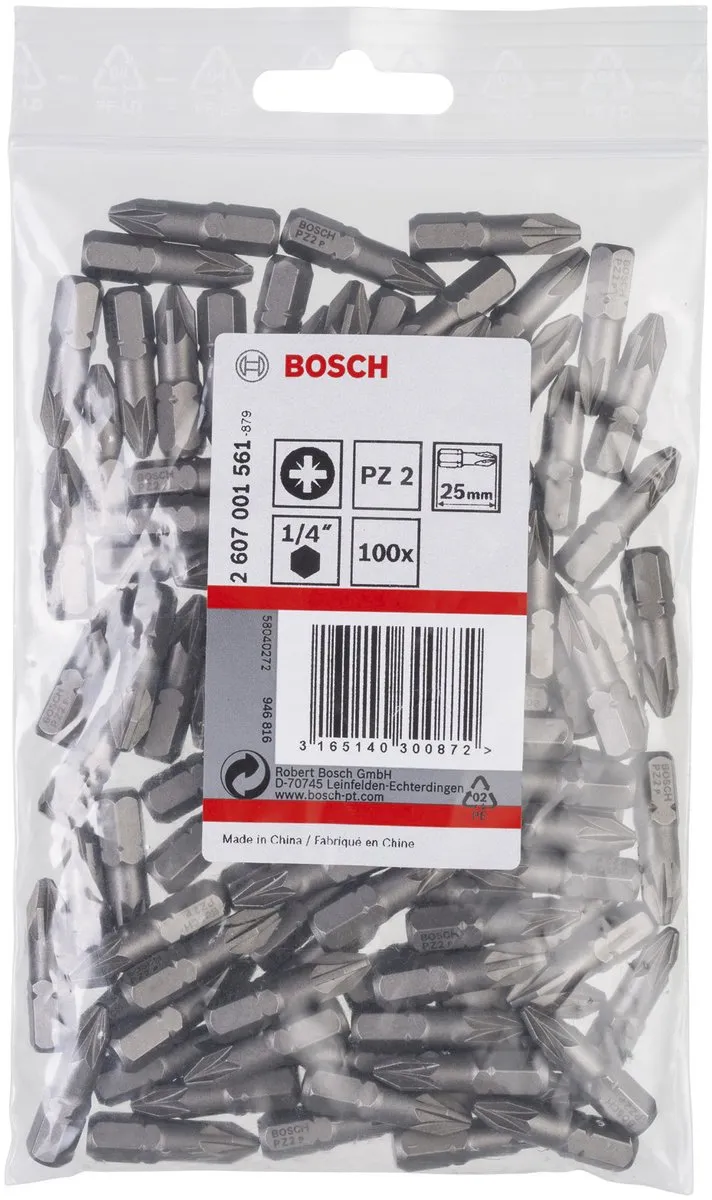 Bosch Bit PZ 2 Extra-hard 25mm - 3 Stuks - afbeelding 6 van 6