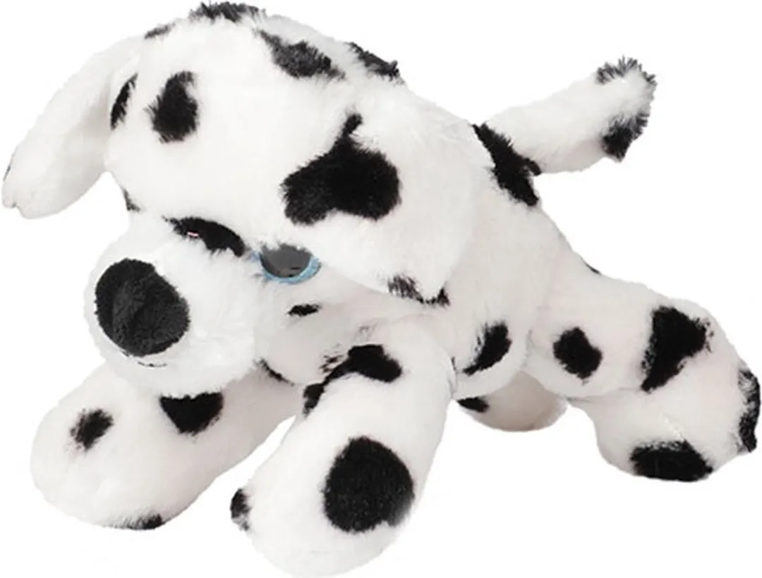 Toi-Toys Pluche Hond in Hondenhandtas - Wit/Bruin/Zwart