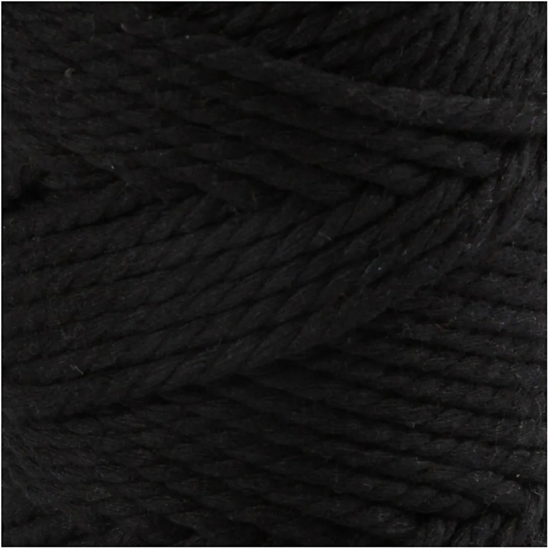 Creativ Company Macramékoord 4mm 55m - Zwart