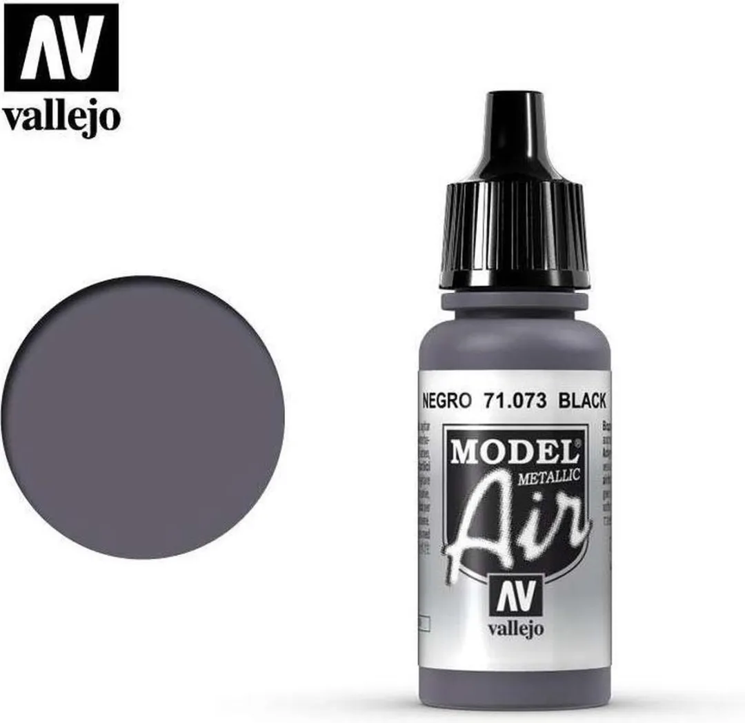 Vallejo Model Air Black Metallic Acrylverf 17ml
