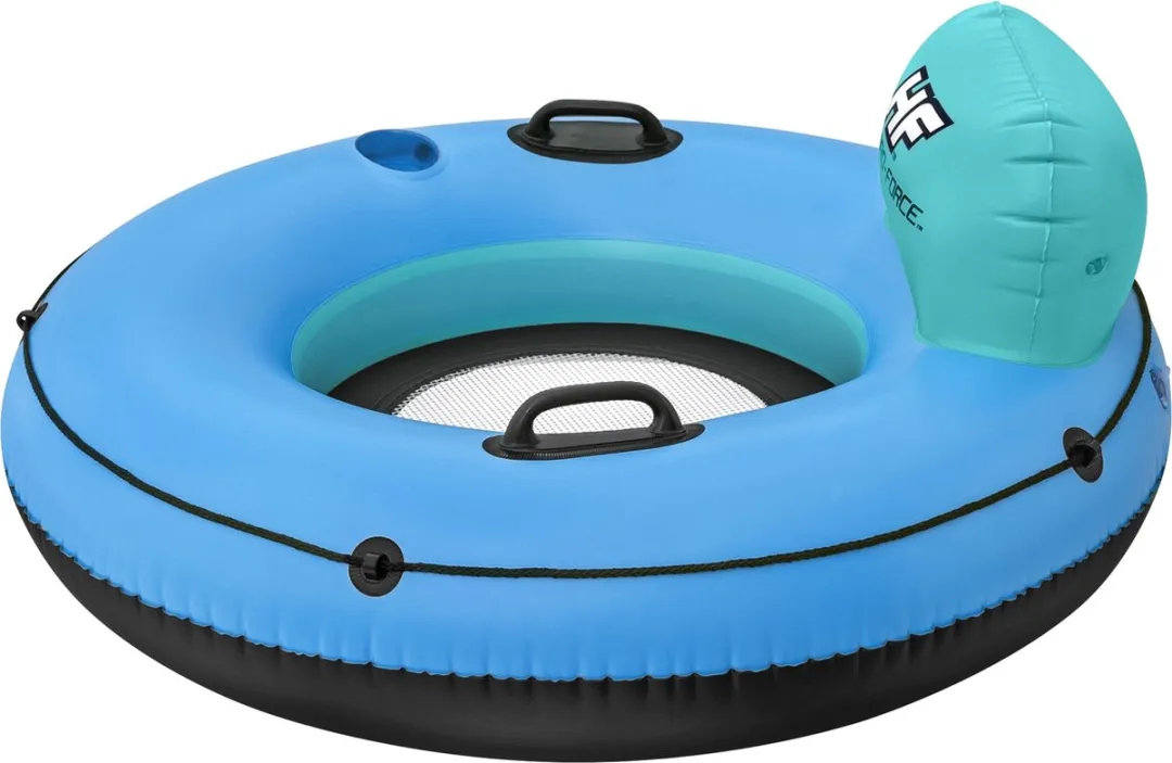 Bestway Comfortabel Zwemband Blauw - Rugleuning & Bekerhouder