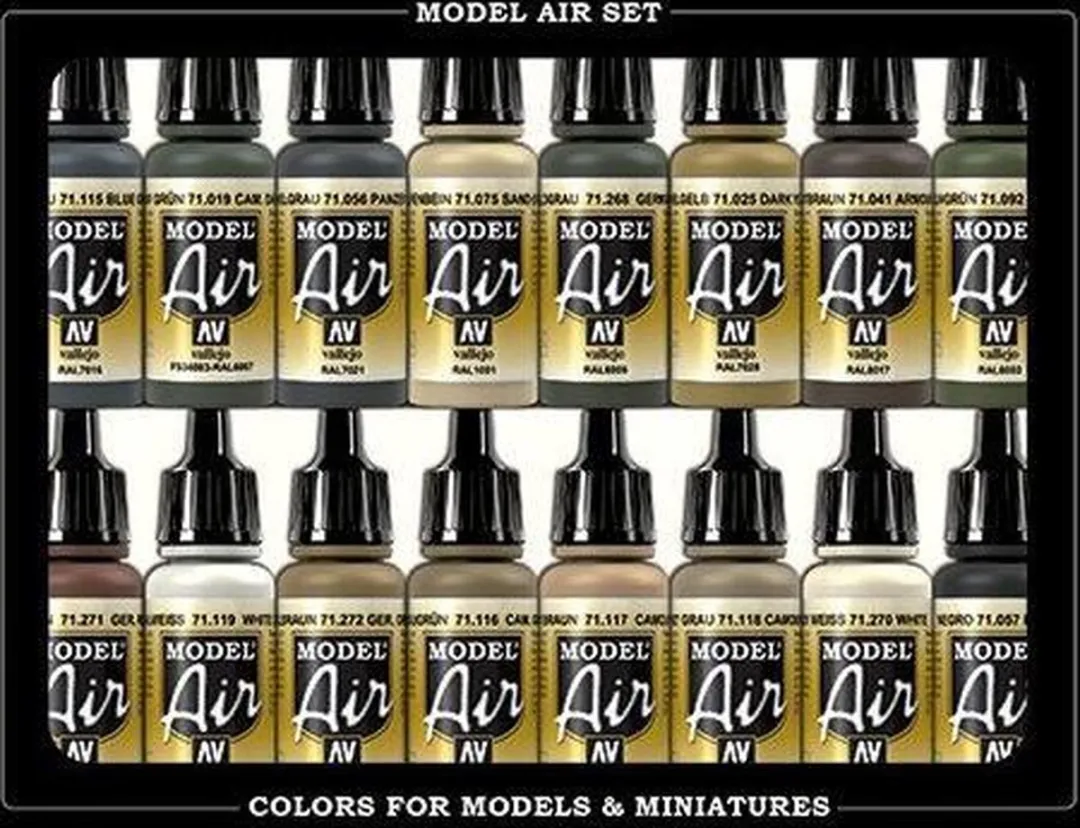 Vallejo Hobbyverf Acrylverf - 71208 German WWII Europe Africa - Model Air - Acryl Set Verf set - 16x 17 ml