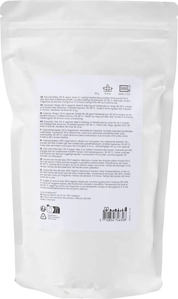 Creativ Company Sojawas Losstaande Kaarsen 500g - Multicolor