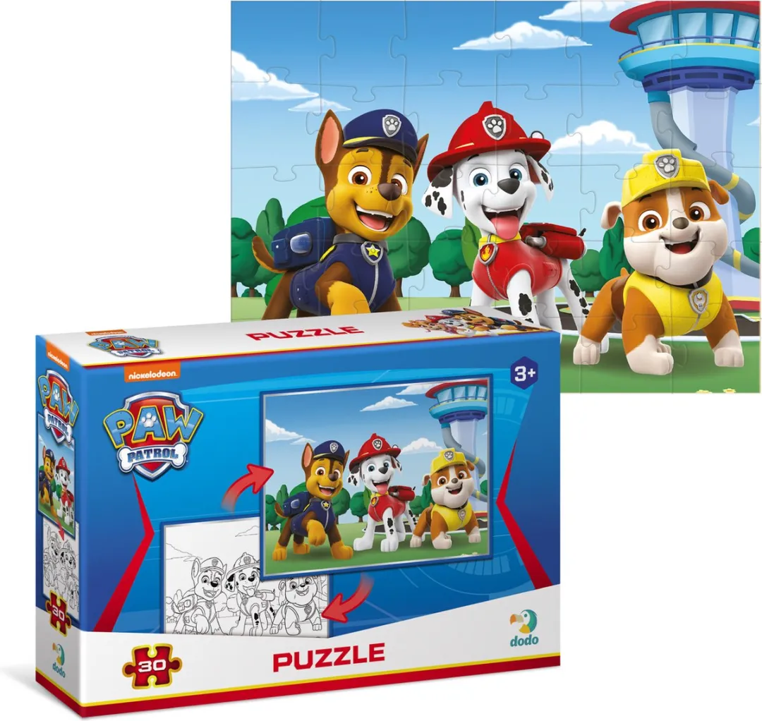 Dodo Toys Paw Patrol Puzzel 2in1 30 Stuks - 3+ Marshall & Rubble