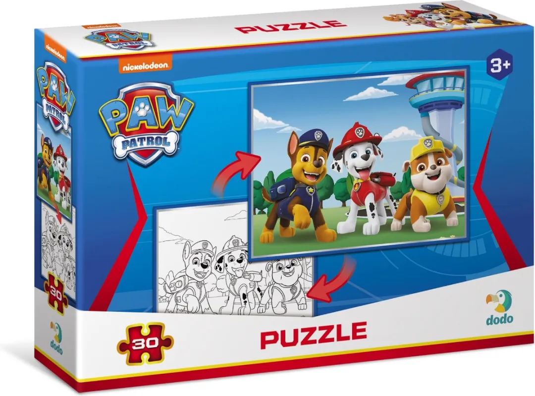 Dodo Toys Paw Patrol Puzzel 2in1 30 Stuks - 3+ Marshall & Rubble