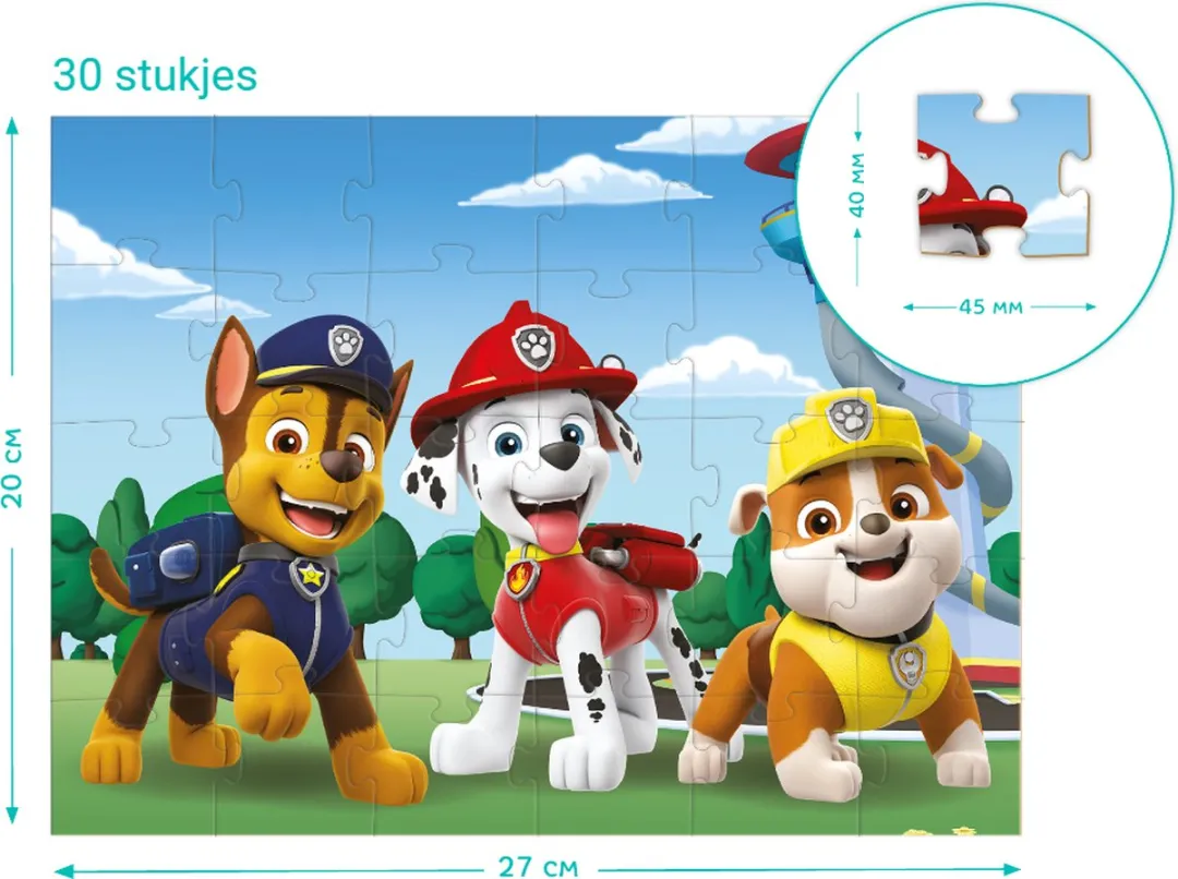 Dodo Toys Paw Patrol Puzzel 2in1 30 Stuks - 3+ Marshall & Rubble