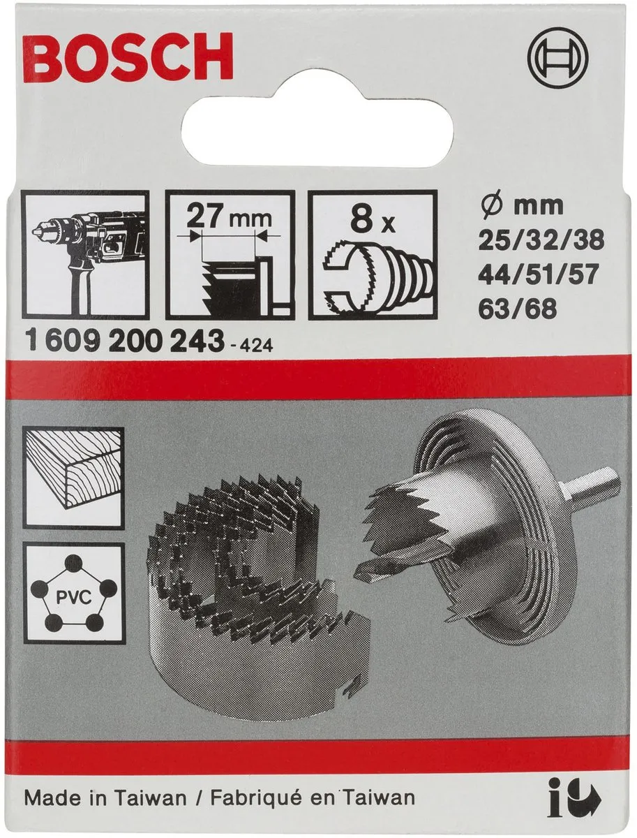 Bosch Zaagkransset 8-delig 25-68mm Metaal - afbeelding 6 van 6