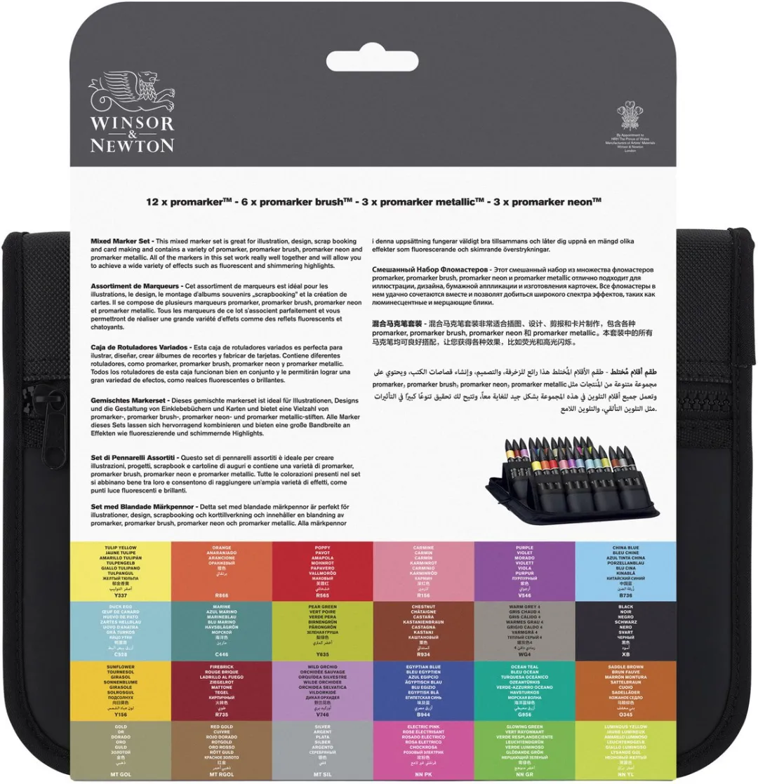Winsor & Newton Promarker Mixed Marker Set 24 Stuks