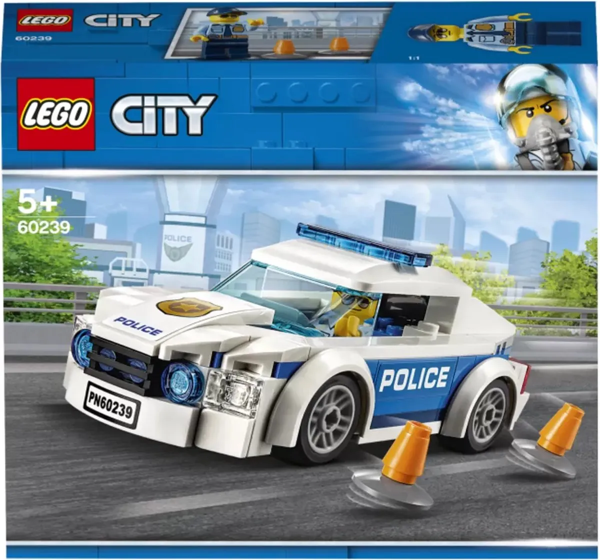 LEGO City Politiepatrouille Auto 60239 - 92 Stukken - afbeelding 2 van 6