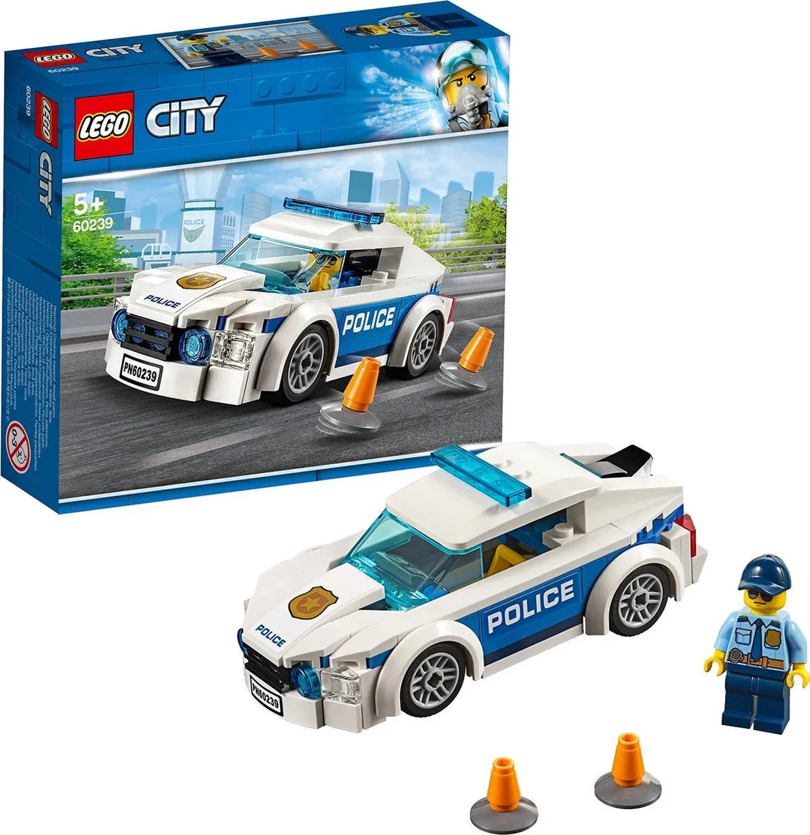 LEGO City Politiepatrouille Auto 60239 - 92 Stukken - afbeelding 3 van 6