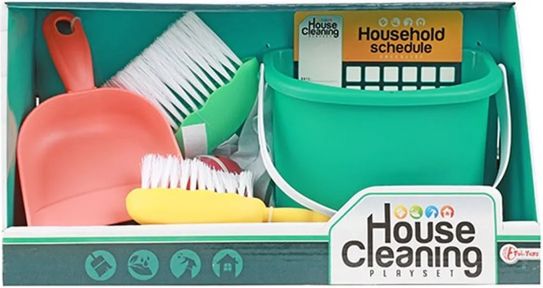 Toi-Toys Schoonmaakset Emmer/Bezem 7-delig - Multi