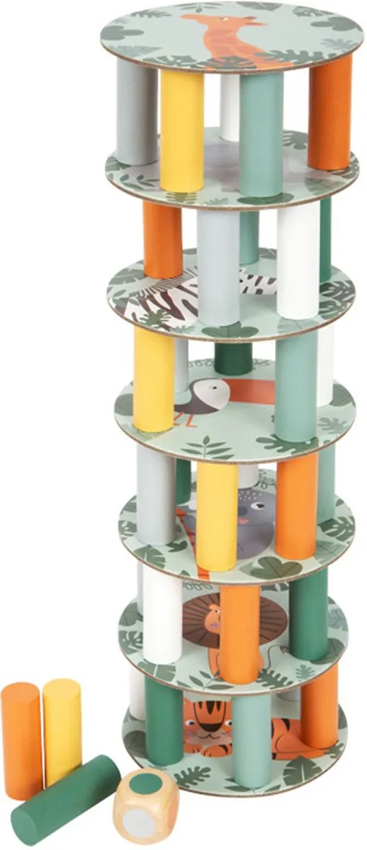 Small Foot Wiebeltoren Safari Spel 11958 - 44 Stuks