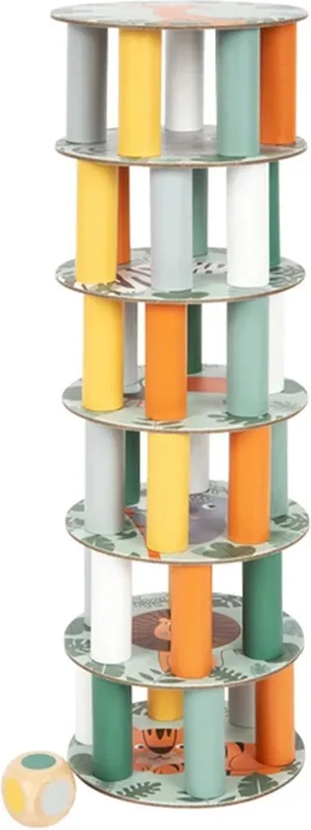 Small Foot Wiebeltoren Safari Spel 11958 - 44 Stuks - afbeelding 6 van 6