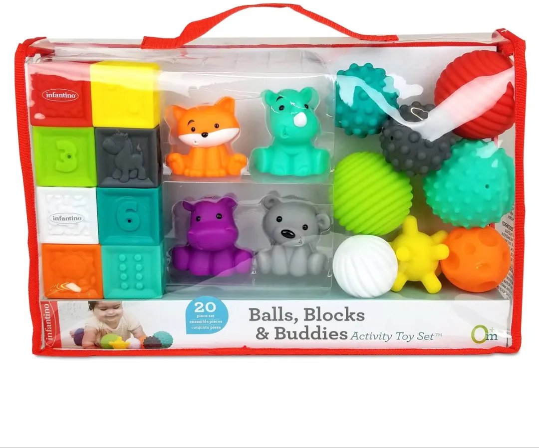 Infantino Sensory Balls Blocks & Buddies Set BK-05373 - Multicolor