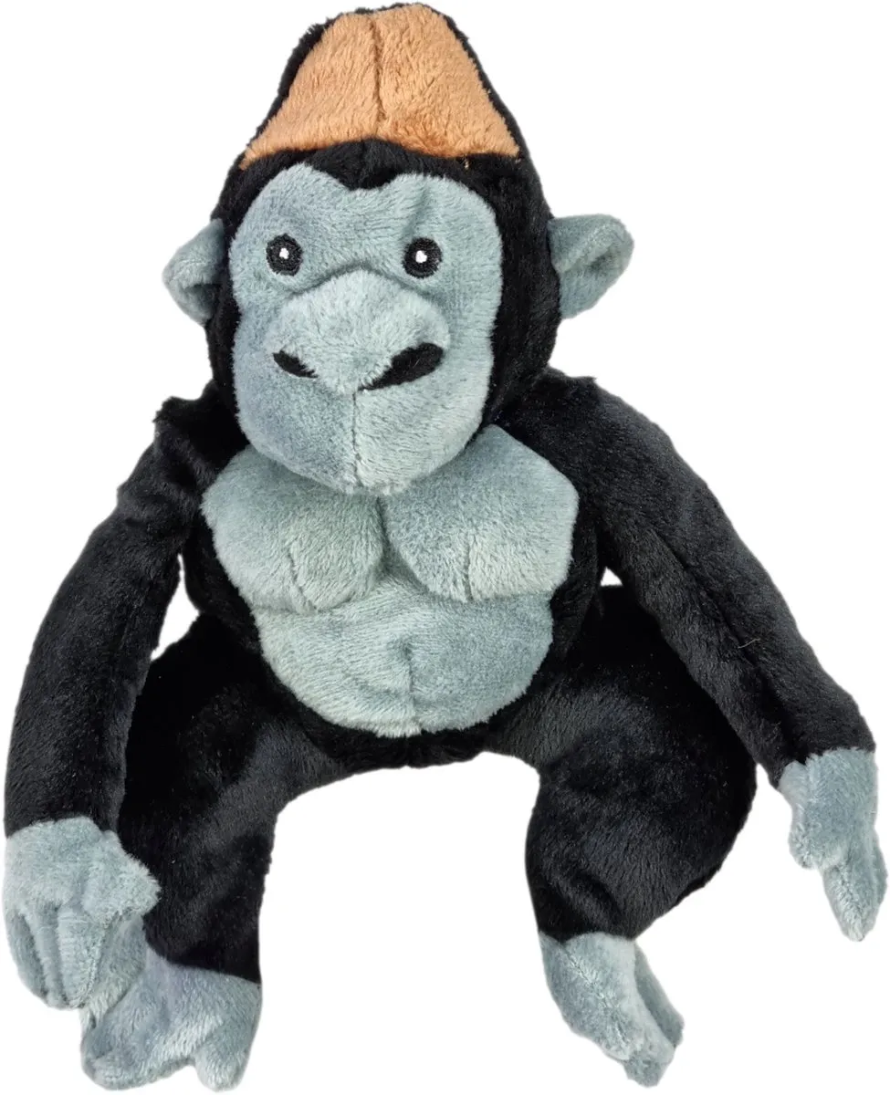 Unitoys Gorilla George Knuffel 13cm - Zwart/Grijs