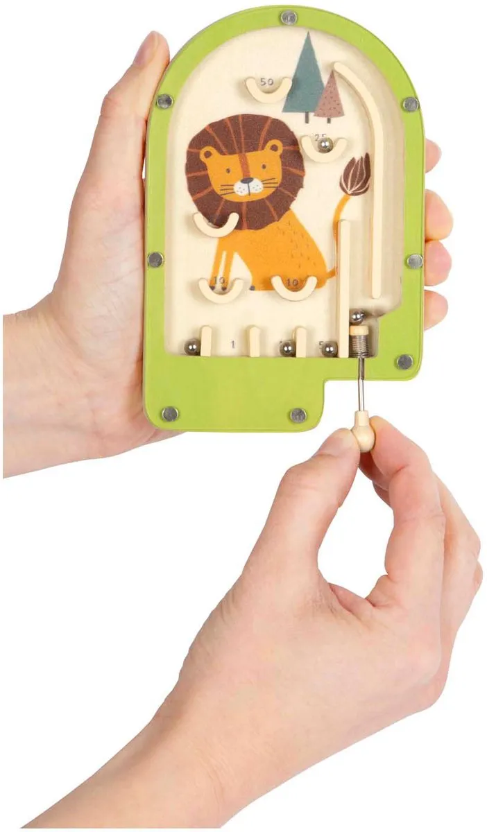 Small Foot Houten Mini Flipperspel Leeuw - Multicolor