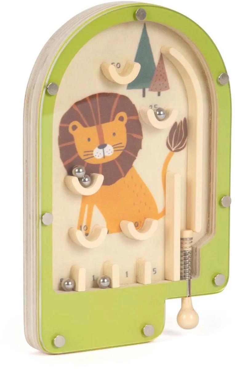 Small Foot Houten Mini Flipperspel Leeuw - Multicolor