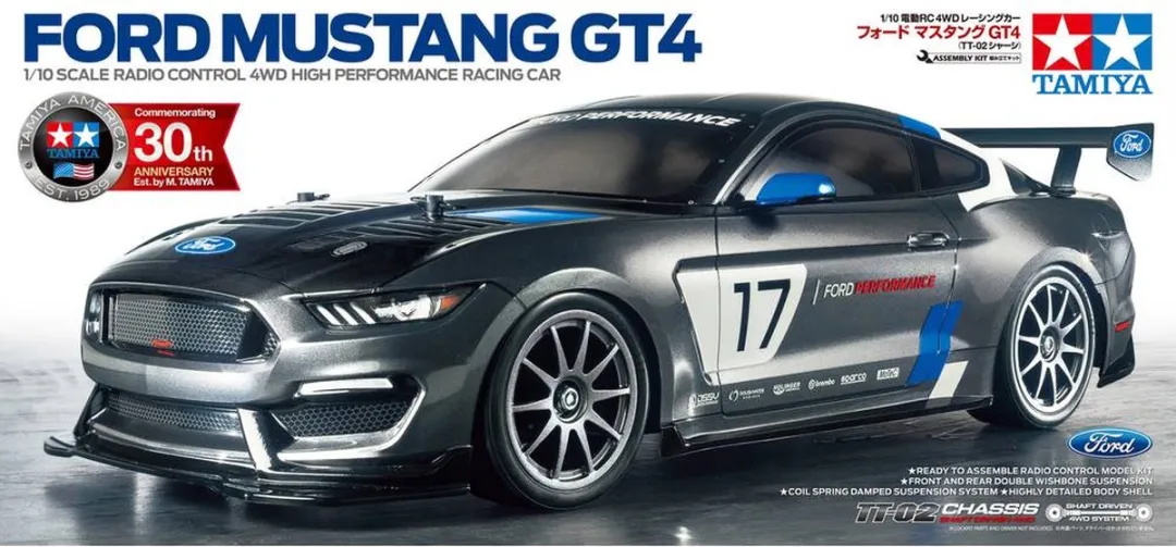 Tamiya 58664 1/10 Ford Mustang GT4 TT-02 Bouwpakket