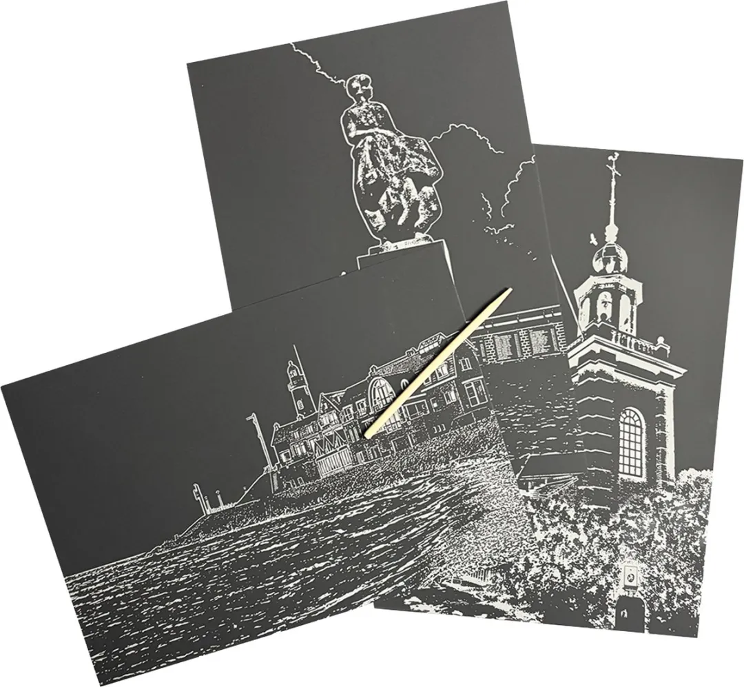 Pingion Games Scratch Art Urk Editie - 3 Tekeningen - Magic Kras