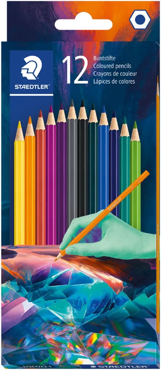 STAEDTLER Hexagonale Kleurpotloden - 12 Stuks Meerkleurig